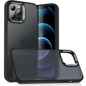 iPhone 12/12 Pro Classic Hybrid Shock-Absorbing Phone Case Frosted Black