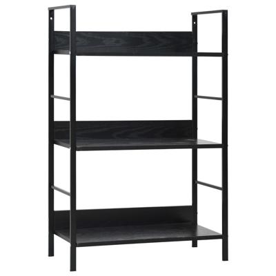 Boekenkast met 3 schappen 60x27,6x90,5 cm bewerkt hout zwart