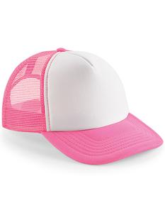 Beechfield CB645 Vintage Snapback Trucker Cap - Fluorescent Pink/White - One Size