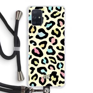 Leopard pattern: Samsung Galaxy A71 Transparant Hoesje met koord