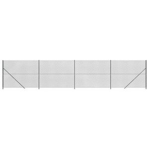 The Living Store Gaashek - 1.4 x 10m - Antraciet - Gegalvaniseerd staal met PVC-coating