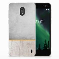 Nokia 2 Bumper Hoesje Wood Concrete