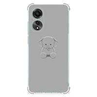 OPPO A78 4G Stevig | Bumper Hoesje | Grijs Baby Olifant