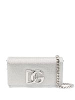 Dolce & Gabbana crystal-embellished clutch bag - Argent - thumbnail