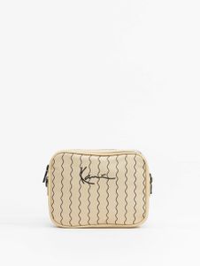 Karl Kani / tas Signature Ziczac Pinstripemessenger in wit