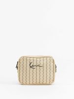 Karl Kani / tas Signature Ziczac Pinstripemessenger in wit - thumbnail