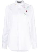 Undercover chemise en coton à fleurs brodées - Blanc