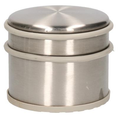 Alpina Deurstopper van 1.1 kilo - staal - met grijs kunststof rand - 9 x 7 cm