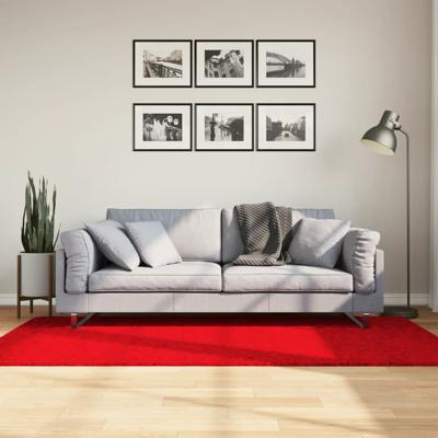 VidaXL Vloerkleed oviedo laagpolig 100x200 cm rood