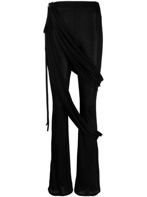 ANDREĀDAMO pantalon à taille haute - Noir