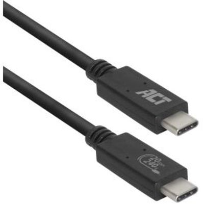 ACT USB4 20Gbps Aansluitkabel C Male - C Male 1 Meter USB-IF Gecertificeerd USB Kabel
