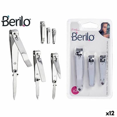 Nagelknipper Berilo 1703239 Zilverkleurig Metaal (12 Stuks)