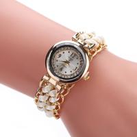 Sloggi 377 vrouwen breien touw ketting quartz horloge (wit)