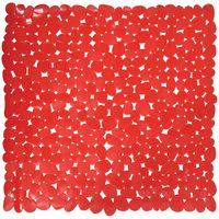 MSV Douche/bad anti-slip mat - badkamer - pvc - rood - 54 x 54 cm - Badmatjes - thumbnail