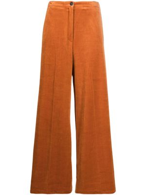 Forte Forte pantalon évasé à plis marqués - Orange
