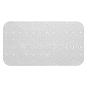 Anti-slip badkamer douche/bad mat wit 70 x 35 cm rechthoekig