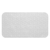 Anti-slip badkamer douche/bad mat wit 70 x 35 cm rechthoekig