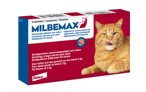 Milbemax ontworming kat vanaf 2 kilo, 4 tbl