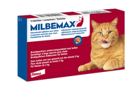 Milbemax ontworming kat vanaf 2 kilo, 4 tbl Milbemax ontworming kat vanaf 2 kilo, 4 tbl