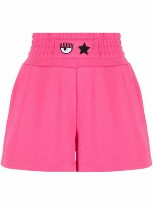 Chiara Ferragni short Eye Star en coton - Rose
