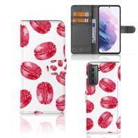 Samsung Galaxy S21 Plus | Book Cover | Pink Macarons