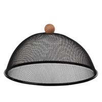 Vliegenkap voor voedsel - zwart - 30 cm - metaal - voedselkap - tegen insecten