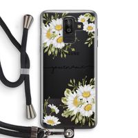 Daisies: Samsung Galaxy J8 (2018) Transparant Hoesje met koord
