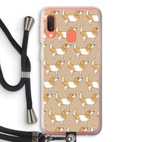 Doggy: Samsung Galaxy A20e Transparant Hoesje met koord