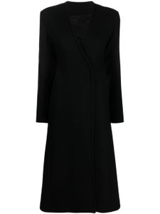 The Attico manteau long à col v - Noir