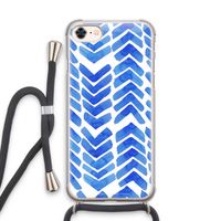 Blauwe pijlen: iPhone 8 Transparant Hoesje met koord Blauwe pijlen: iPhone 8 Transparant Hoesje met koord