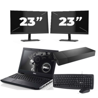 Dell Precision 3350 - Intel Core i7-10e Generatie - 15 inch - 16GB RAM - 256GB SSD - Windows 11 + 2x 23 inch Monitor