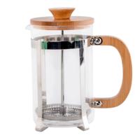 ITEM Cafetiere French Press - 600 ml - bamboe - verse koffie - RVS filter