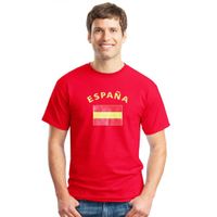 Heren t-shirt met de Spaanse vlag 2XL  - - thumbnail