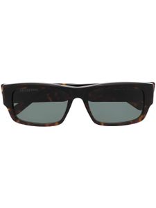 Balenciaga Eyewear lunettes de soleil à monture rectangulaire - Marron