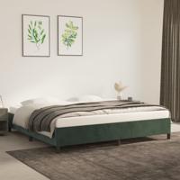 Bedframe zonder matras 200x200 cm fluweel donkergroen