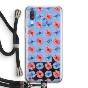 Klaproosjes: Samsung Galaxy A40 Transparant Hoesje met koord