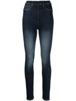 Philipp Plein legging zippé à taille haute - Bleu - thumbnail