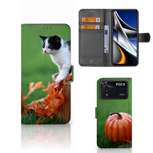 Xiaomi Poco X4 Pro 5G Telefoonhoesje met Pasjes Kitten