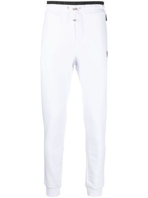 Philipp Plein pantalon de jogging à patch logo - Blanc
