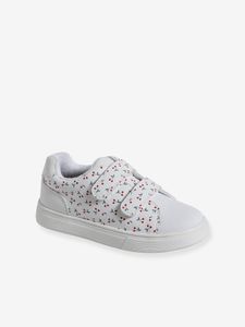 Klittenband sneakers meisje wit, bedrukt