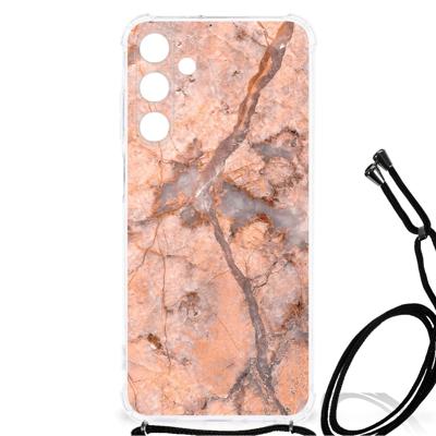 Samsung Galaxy A25 Anti-Shock Hoesje Marmer Oranje Samsung Galaxy A25 Anti-Shock Hoesje Marmer Oranje