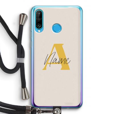 Amber Script: Huawei P30 Lite Transparant Hoesje met koord