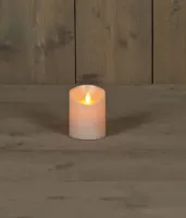 Anna&apos;s Collection LED kaars flame effect rustiek 7.5x10cm parel 1 stuks