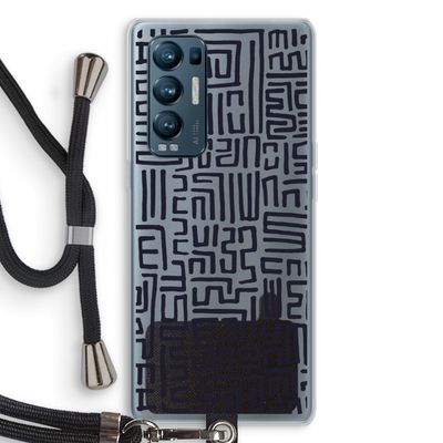 Moroccan Print: Oppo Find X3 Neo Transparant Hoesje met koord