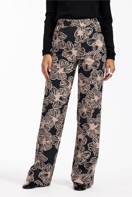 Studio Anneloes Marilon Flower Trousers 12450 Broek 9022 Black/latte