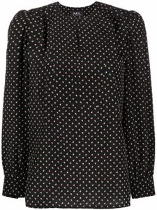 A.P.C. blouse Maylis à imprimé géométrique - Noir