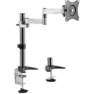 LogiLink BP0076 flat panel bureau steun 68,6 cm (27 ) Klem/doorvoer Zwart, Roestvrijstaal