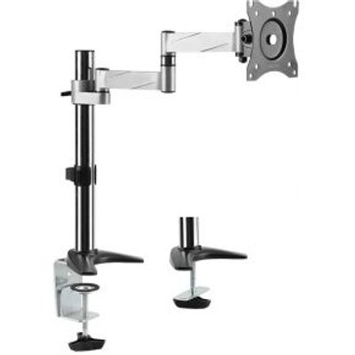 LogiLink BP0076 flat panel bureau steun 68,6 cm (27 ) Klem/doorvoer Zwart, Roestvrijstaal