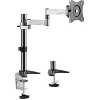 LogiLink BP0076 flat panel bureau steun 68,6 cm (27 ) Klem/doorvoer Zwart, Roestvrijstaal