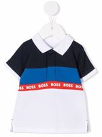 BOSS Kidswear polo à empiècements contrastants - Bleu